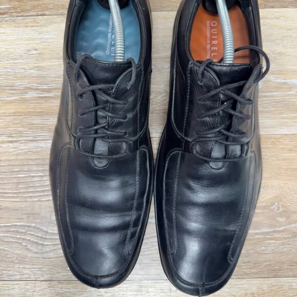 Quirelli Black Leather Oxfords Men's Size 11 - Picture 2 of 7